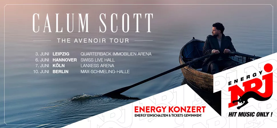 Tourplakat von Calum Scott für die Avenoir Tour 2025