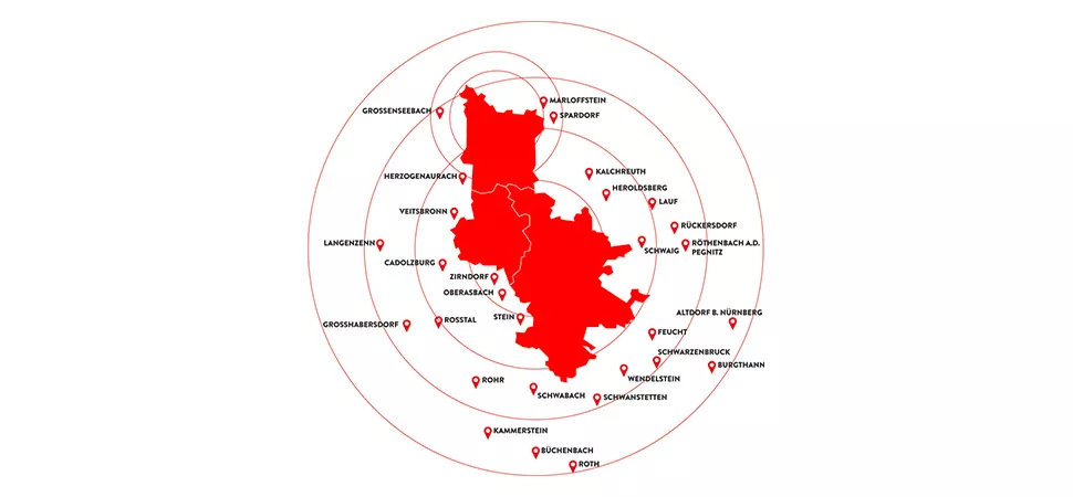 Sendegebiet Nürnberg