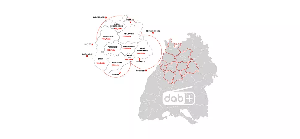 Sendegebiet Stuttgart