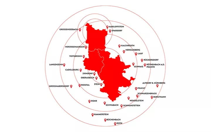 Sendegebiet Nürnberg