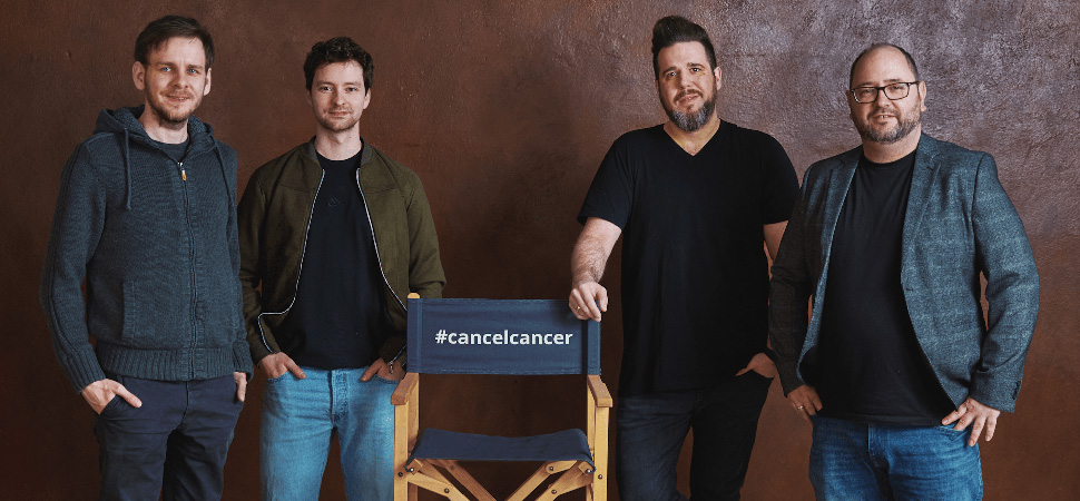 Die Initiatoren von Cancel Cancer: Andreas Olenberg, Daniel Littau, Manuel Mohnke und Timo Wentzel