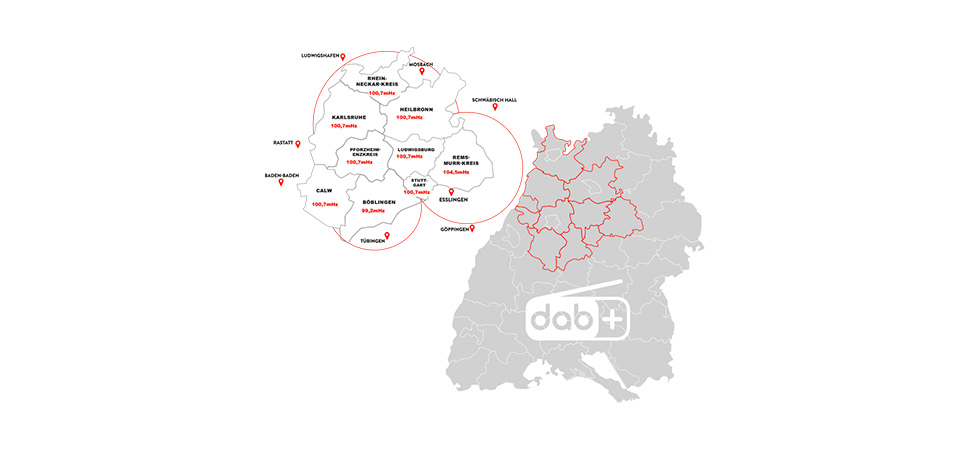 Sendegebiet Stuttgart
